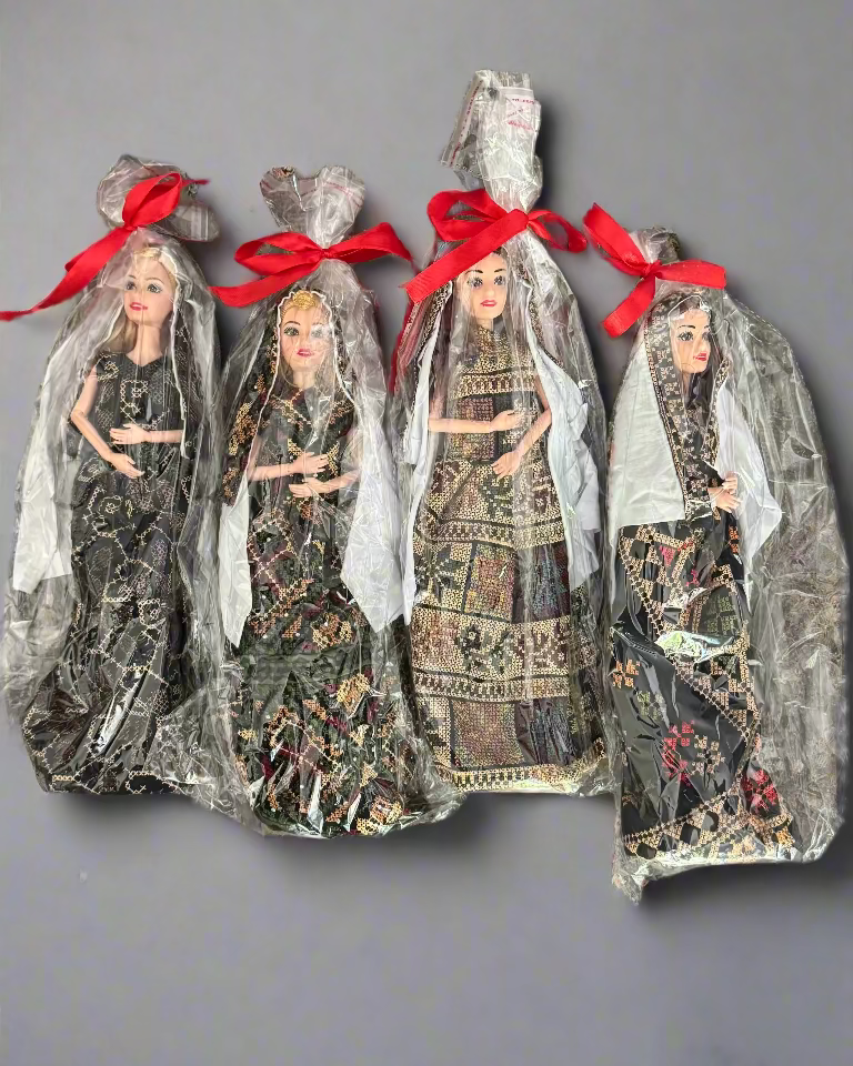 Palestinian Heritage Doll | Handcrafted Tatreez Dress & Veil – Multiple Styles