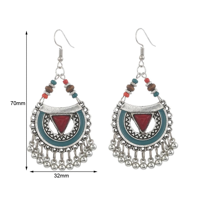 RED Triangle Earings