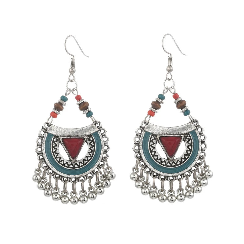 RED Triangle Earings