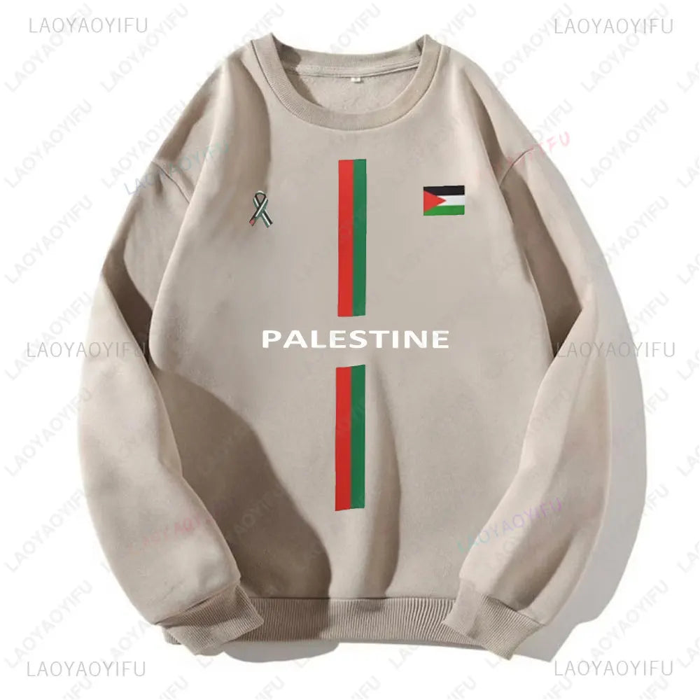 Palestine Sweatshirt Hoodie Tops Unisex Vintage Casual Pullover