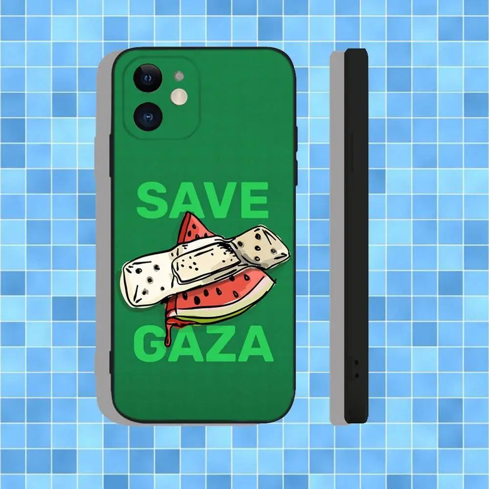 Embroidery. Flag Palestine's Phone Case For iPhone