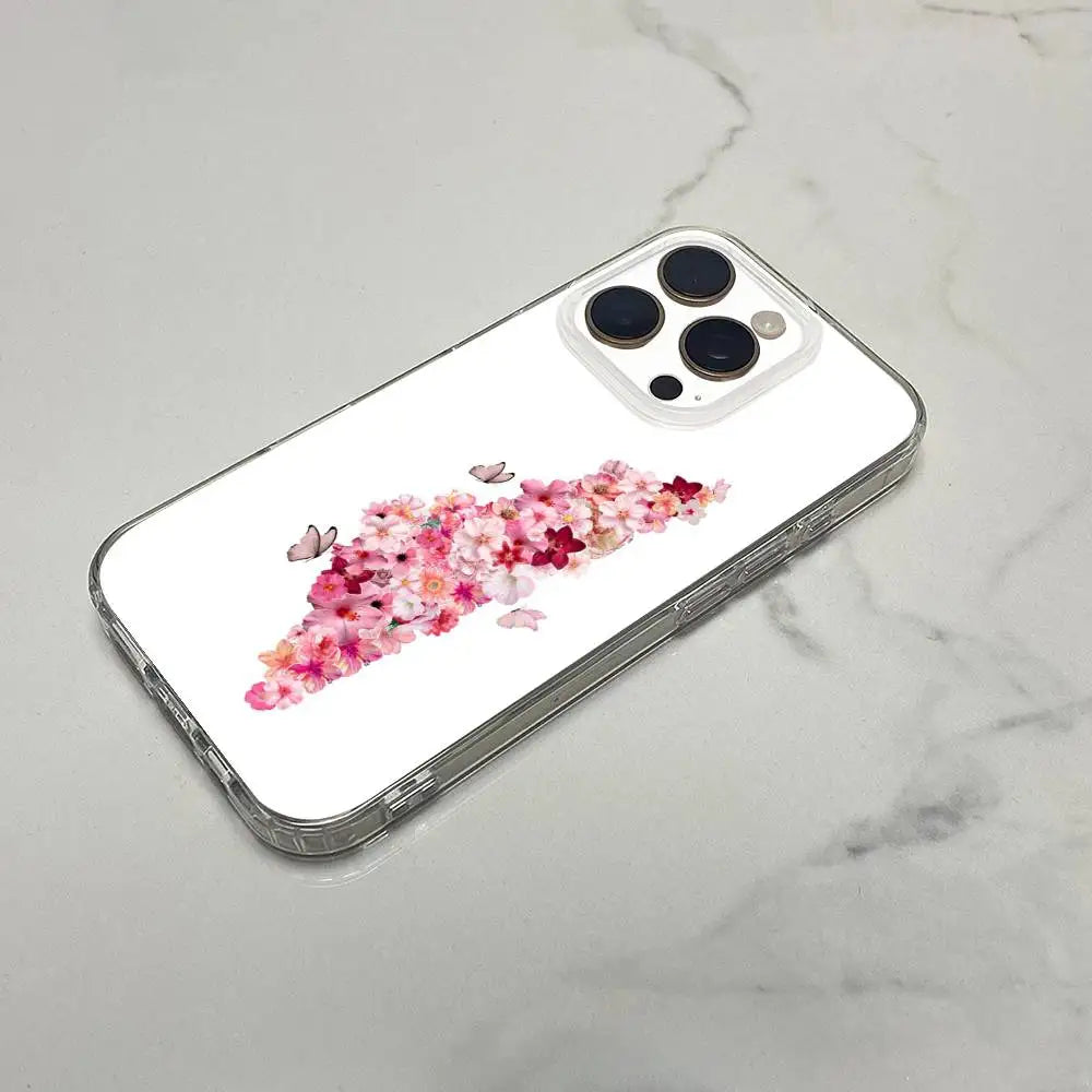 Keffiyeh Palestine Flowers Phone Case For iPhone Transparent Box