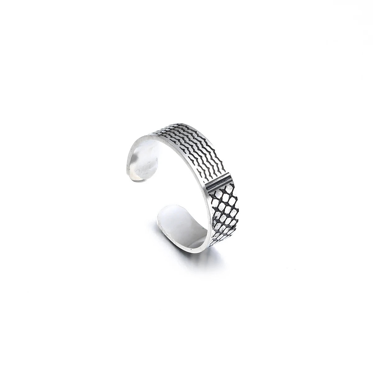Palestine kuffya and map Ring