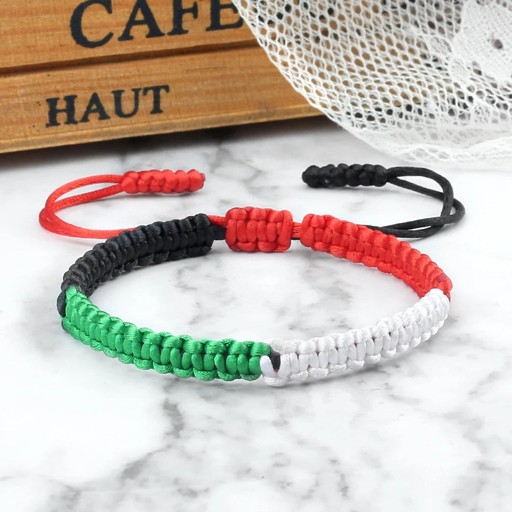 Palestine Red Black Green White National Flag bracelets