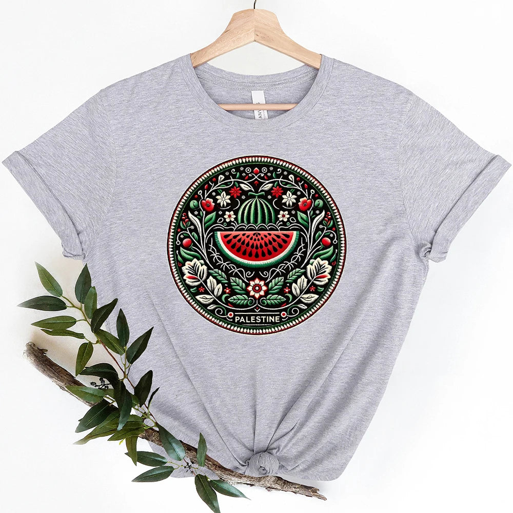Watermelon This Is Not A Watermelon T-shirts Love and Peace Printed