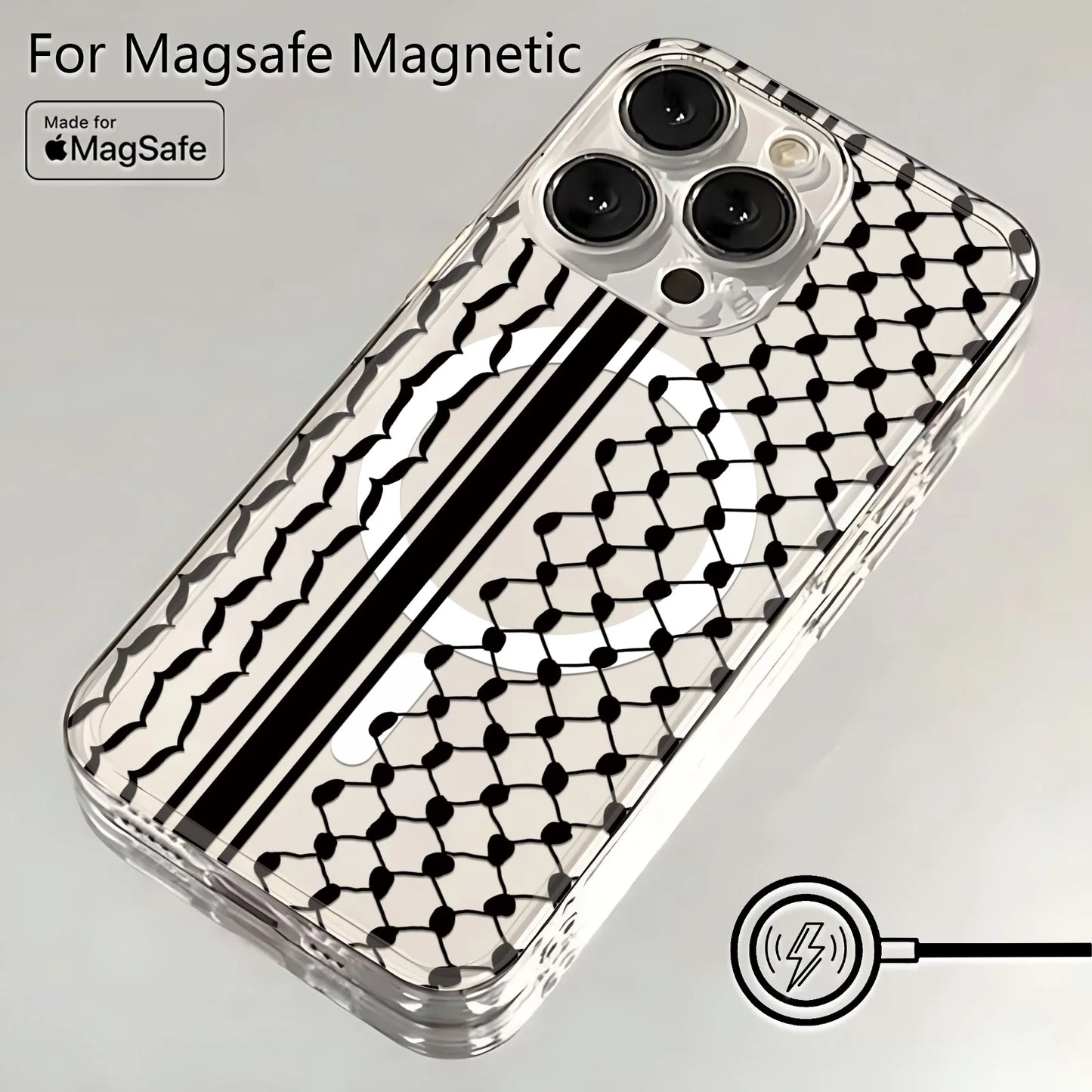 Hattah Keffiyeh Magsafe Magnetic Phone Case for iPhone Tpu Cover