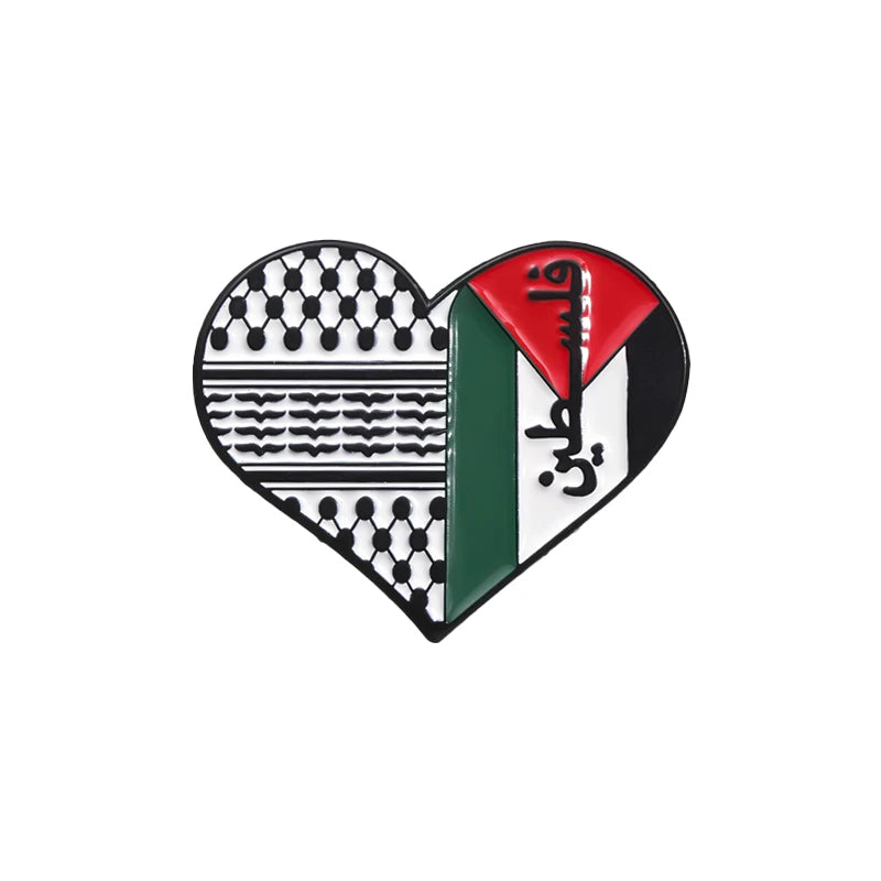 Symbolize The National Palestine Flag Brooches