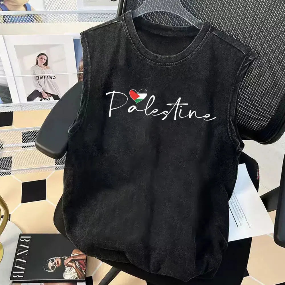 Palestine Heart Scribble Graphic T-Shirt