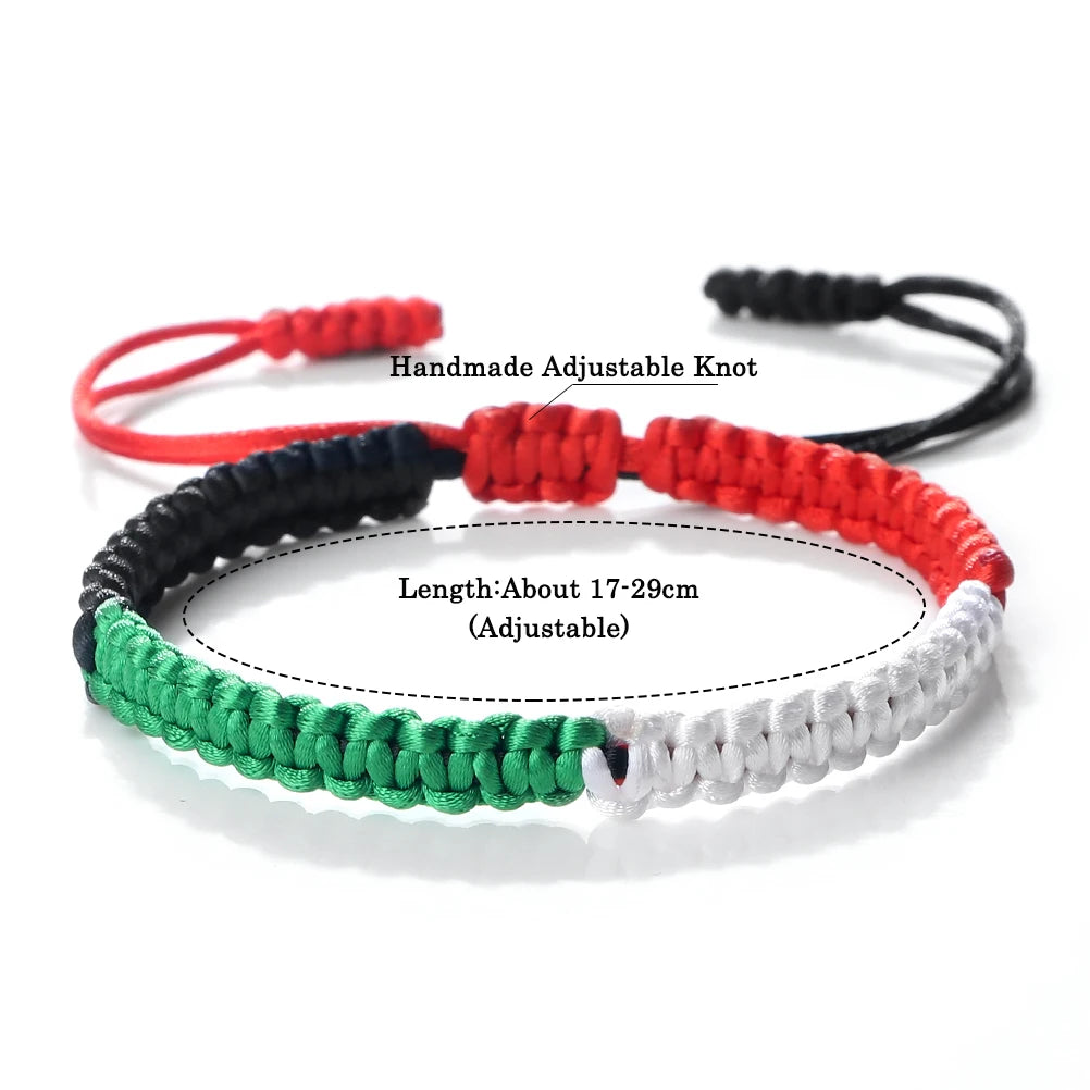 Palestine Red Black Green White National Flag bracelets