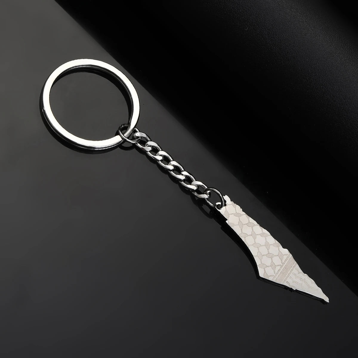 Palestine Map in Arabic Map With Flag Keychain Jewelry