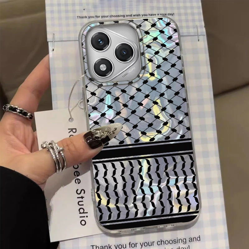 Hattah Keffiyeh Phone Case For Honor 400 Pro 200 Smart Magic5 Magic6 Magic7 Lite X9a X9b X9c X8a X8b X7c TPU Cover Flag