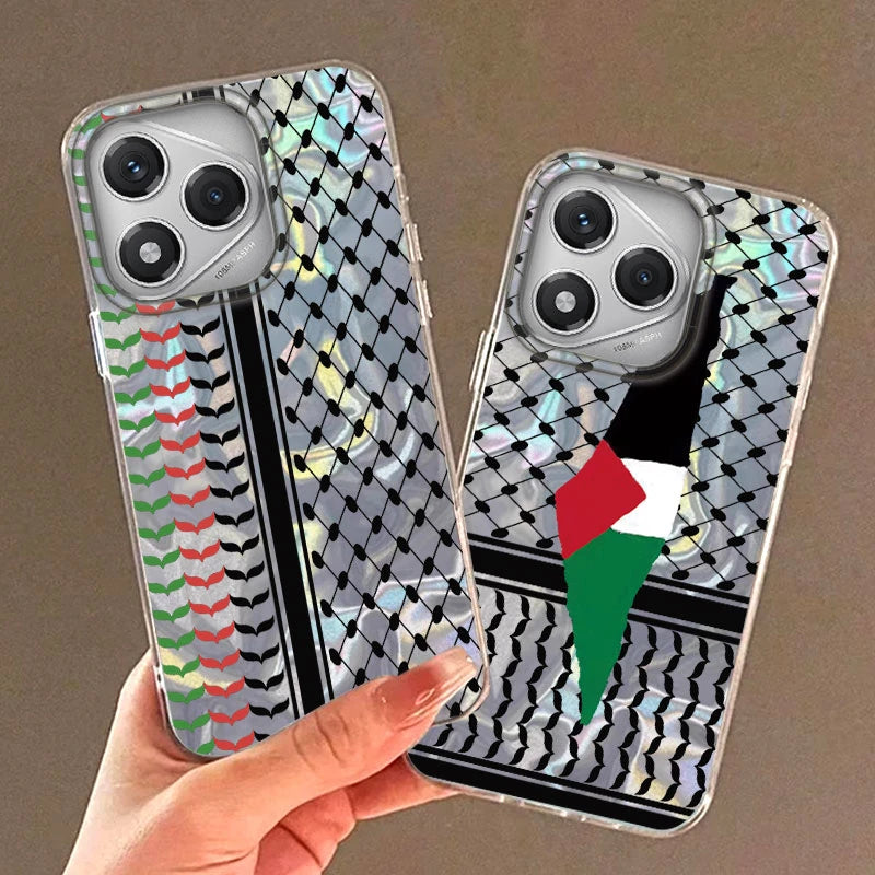 Hattah Keffiyeh Phone Case For Honor 400 Pro 200 Smart Magic5 Magic6 Magic7 Lite X9a X9b X9c X8a X8b X7c TPU Cover Flag