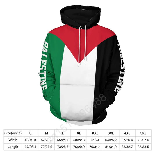 Palestine Flag 3D Hoodie