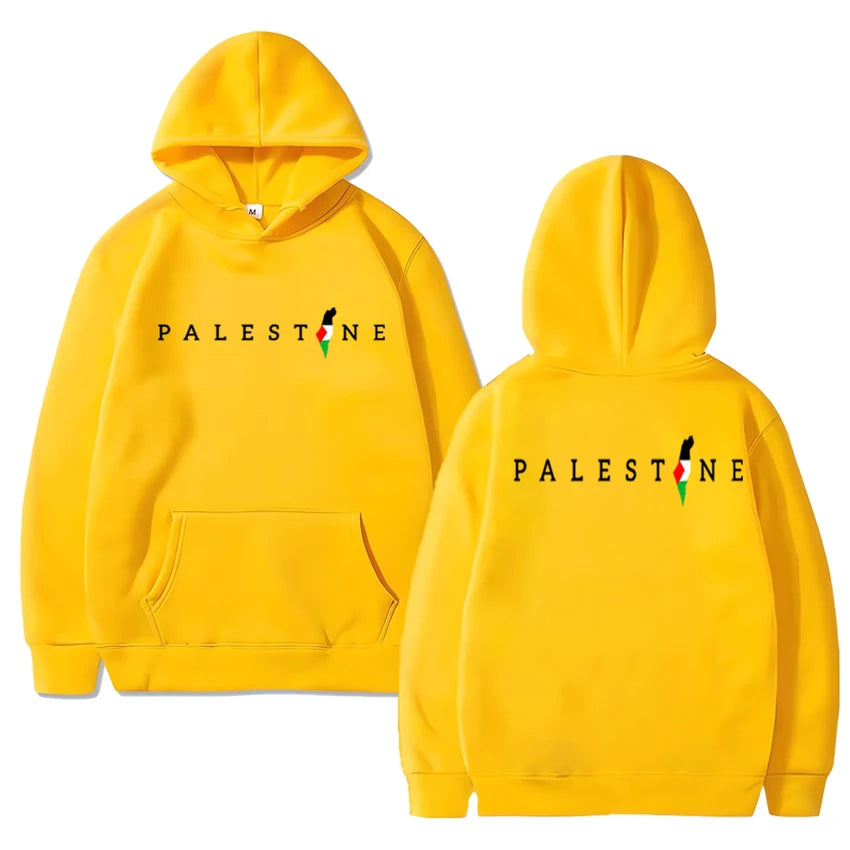 2025 Palestine Flag Double Sided Print Hoodie