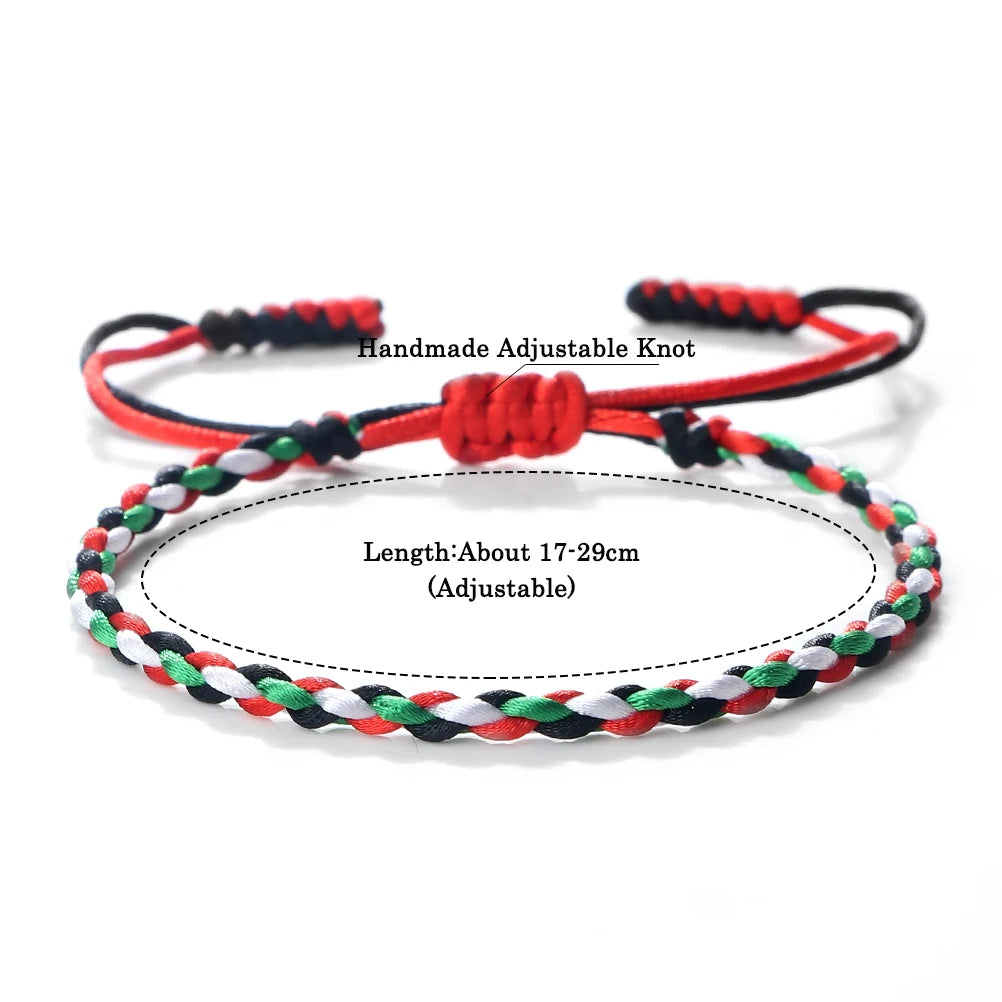 Palestine Red Black Green White National Flag bracelets