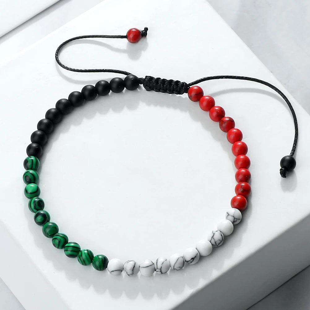 Palestine Red Black Green White National Flag bracelets