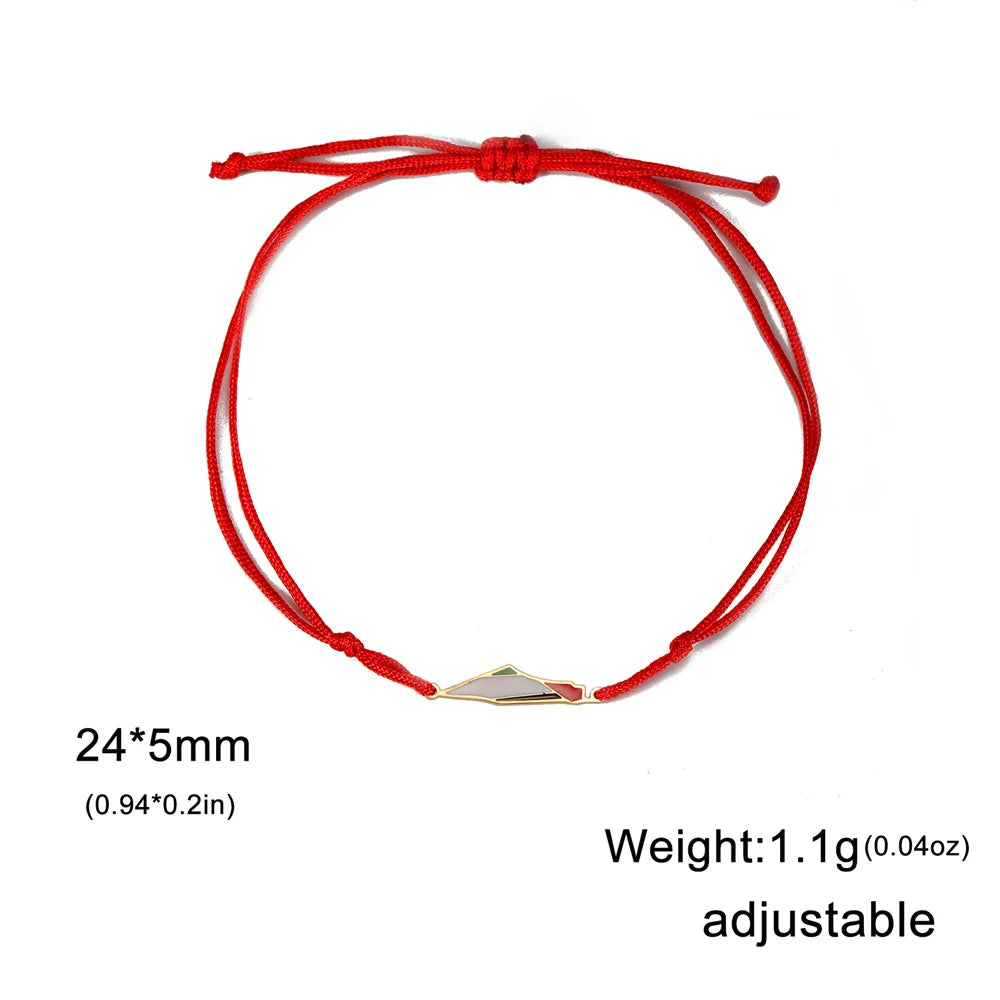 My Shape Palestine Map Flag Charms Bracelets for Women Stainless Steel Palestine Country Geography Map Pendant Bangle Jewelry