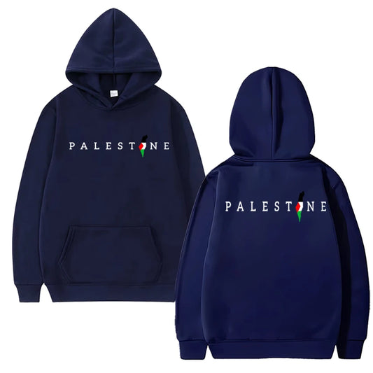 2025 Palestine Flag Double Sided Print Hoodie