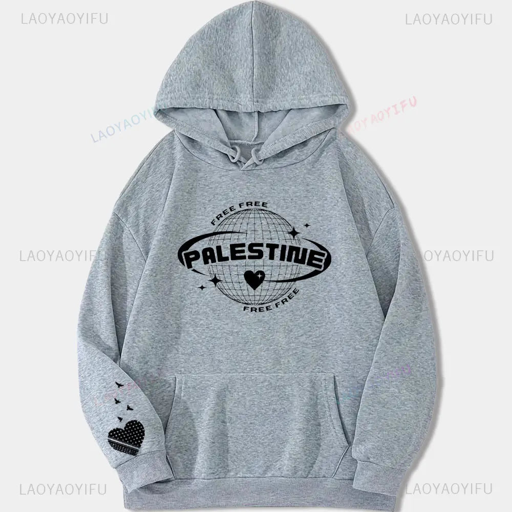 Palestine Peace Loving Printed Hoodie