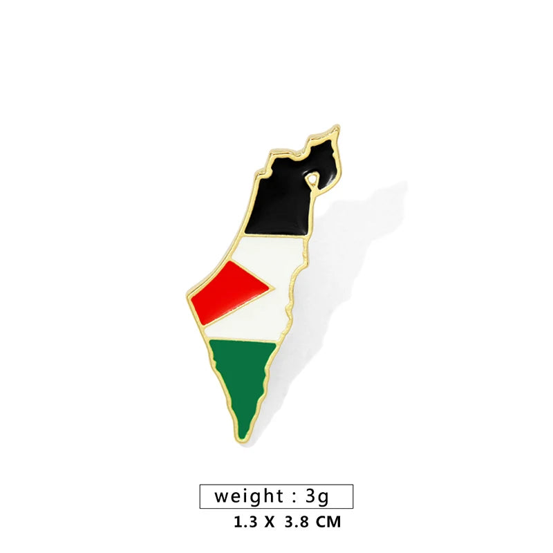 NOT A Watermelon Brooch Pin Handala Heart
