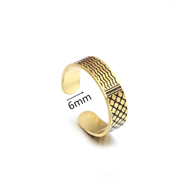 Palestine in Arabic Ring Jewelry For Women Men