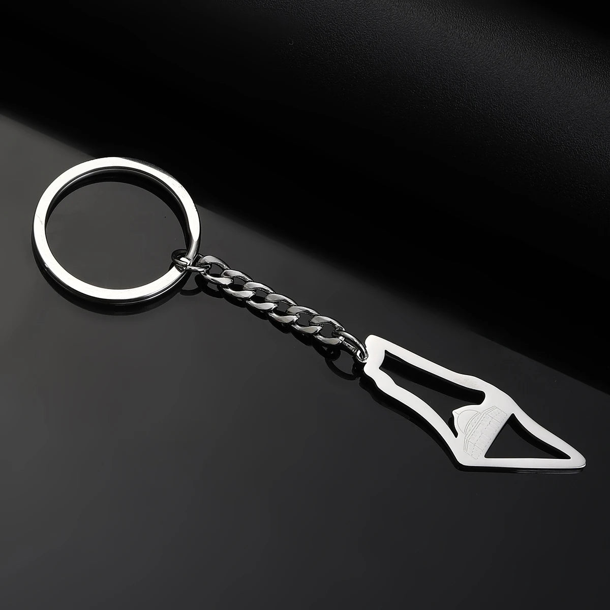 Palestine Map in Arabic Map With Flag Keychain Jewelry