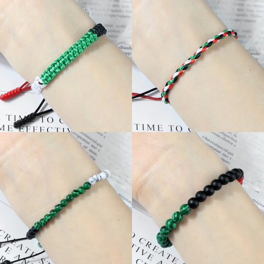 Palestine Red Black Green White National Flag bracelets