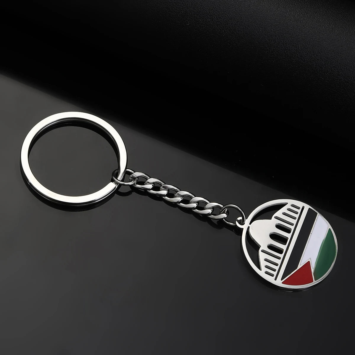 Palestine Map in Arabic Map With Flag Keychain Jewelry