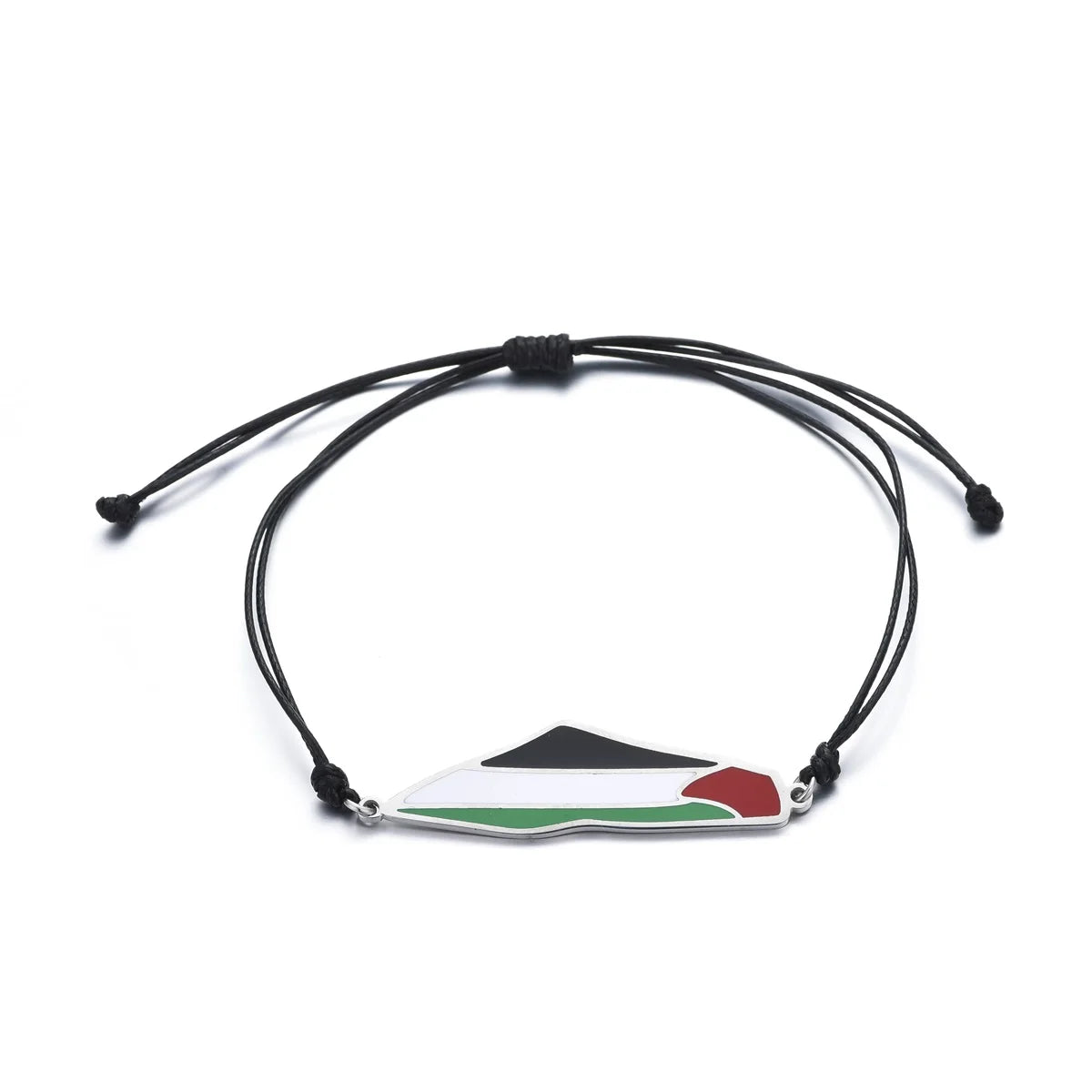 Palestine in Arabic Map With Flag Bracelet Jewelry Chains