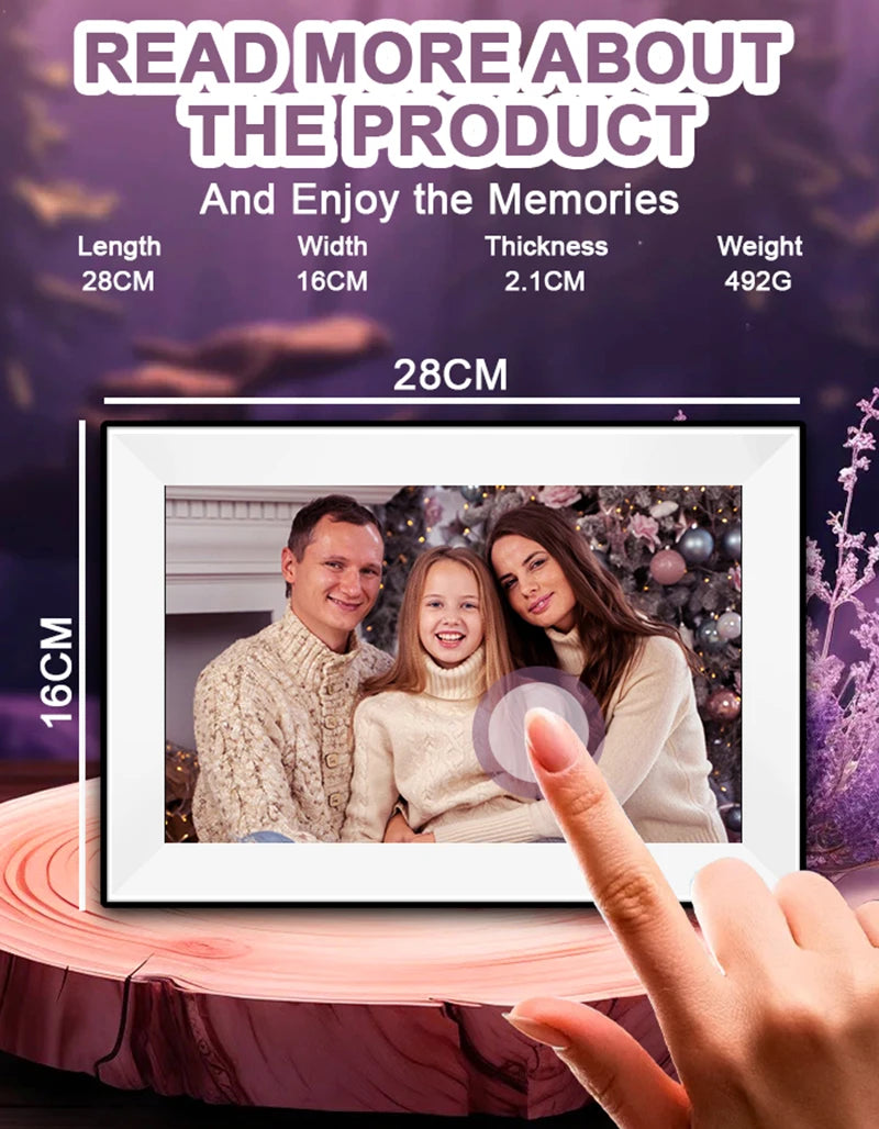 Uhale Digital Picture Frame 10.1 Inch 32GB Smart WiFi Smart digital photo frame with 1280x800 IPS HD Touch Screen