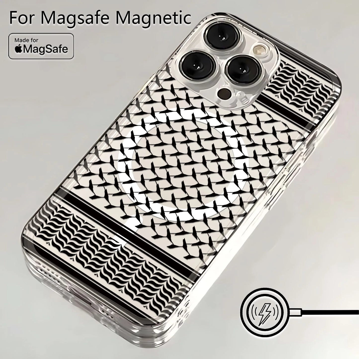 Hattah Keffiyeh Magsafe Magnetic Phone Case for iPhone Tpu Cover