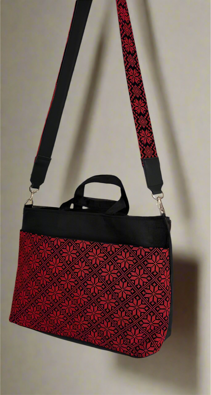 Tatreez Strap | Multipurpose Bag, Camera & Guitar Strap – Palestinian Embroidery Pattern