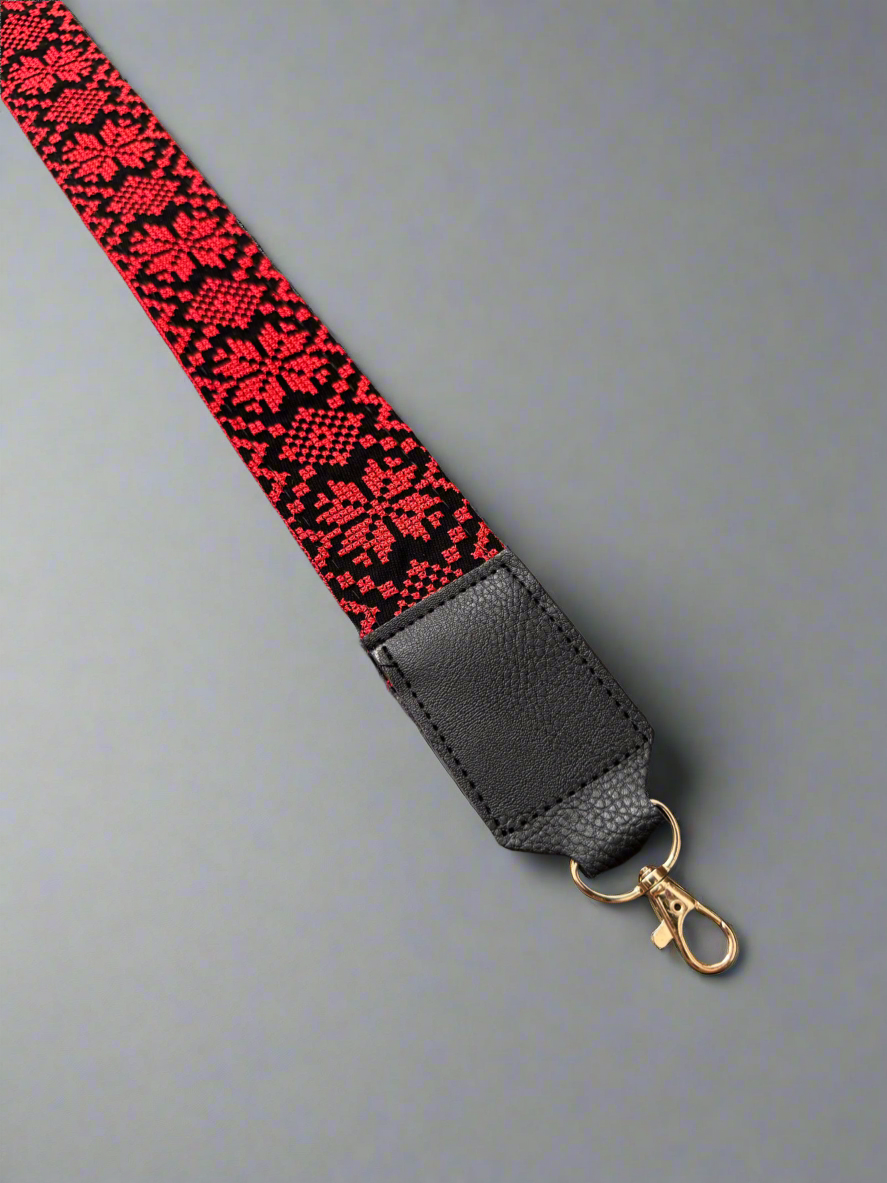 Tatreez Strap | Multipurpose Bag, Camera & Guitar Strap – Palestinian Embroidery Pattern