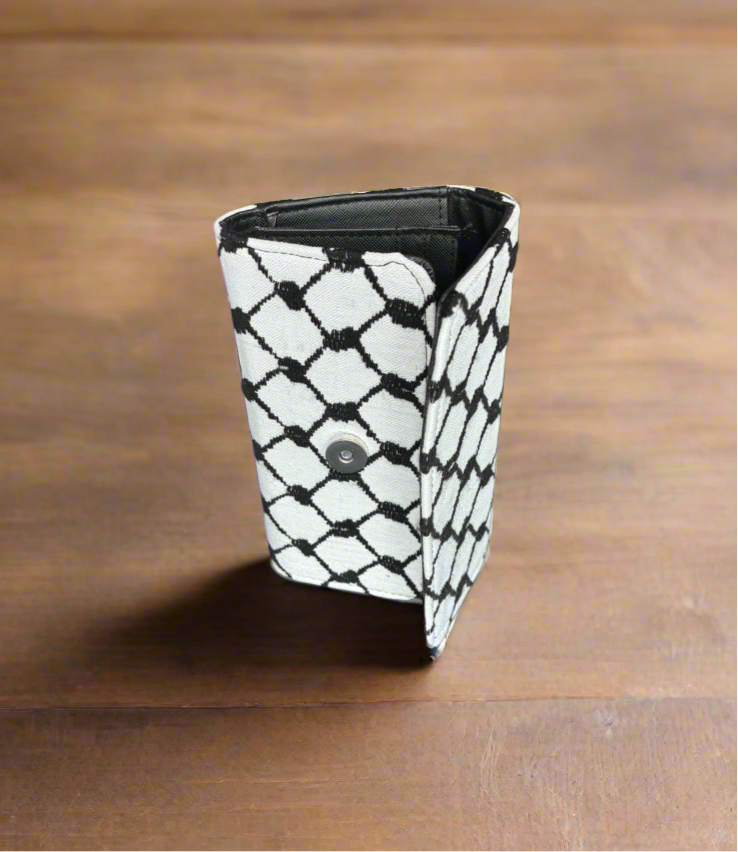 Large Palestinian Wallet – Red, Gold, Watermelon, or Kufiya