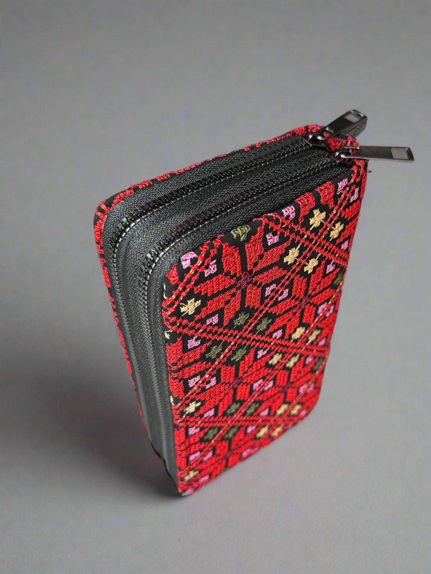 Large Palestinian Wallet – Red, Gold, Watermelon, or Kufiya
