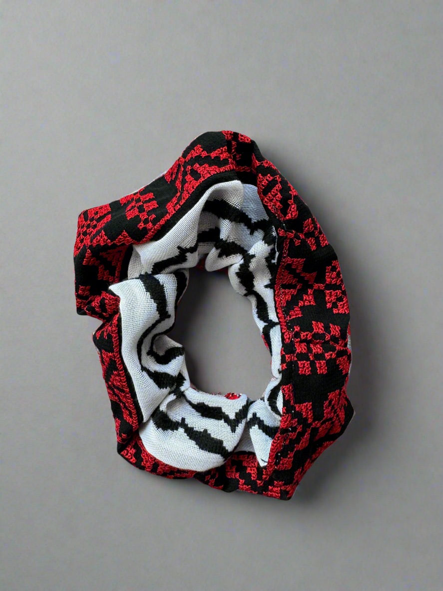 Kufiya Scrunchies | Tatreez & Classic Designs – Palestinian Hair Ties