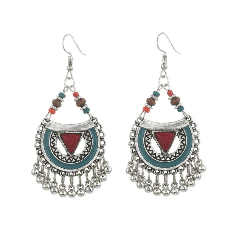 RED Triangle Earings