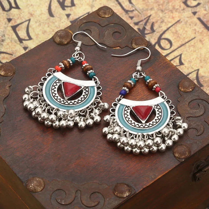 RED Triangle Earings