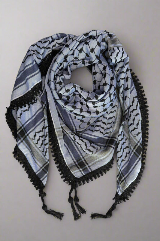 Echoes – Lavender Haze Kufiya (Keffiyeh) | Muted Threads – Made in Jordan - Palestinian Scarf