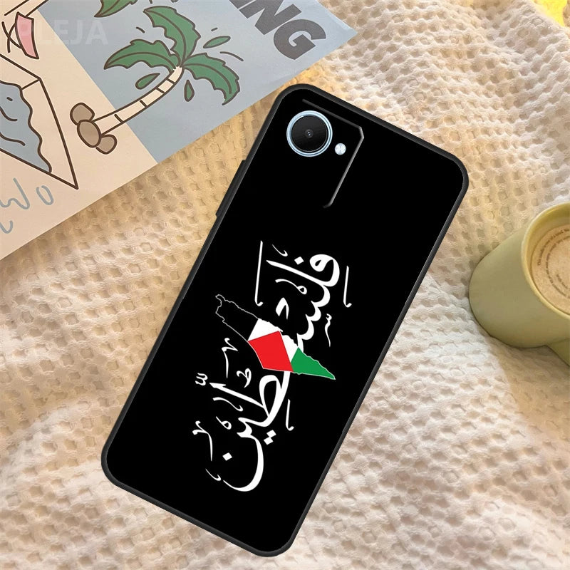 Palestine Calligraphy Flag Case For Realme GT6 GT7 Pro C67 C65 C63 C61 C55 C53 C51 C35 C71 C75 10 11 12 13 14 Pro Plus