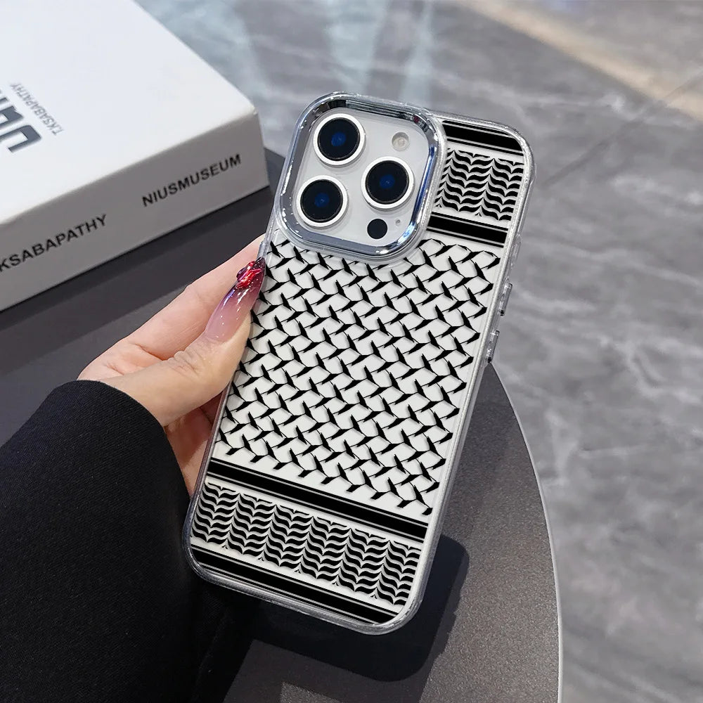 Hattah Keffiyeh Phone Case For iPhone 17 16e 16 15 14 13 12 11 mini Pro Max X XR XSMAX 8 7 Air Plus Transparent Soft Cover