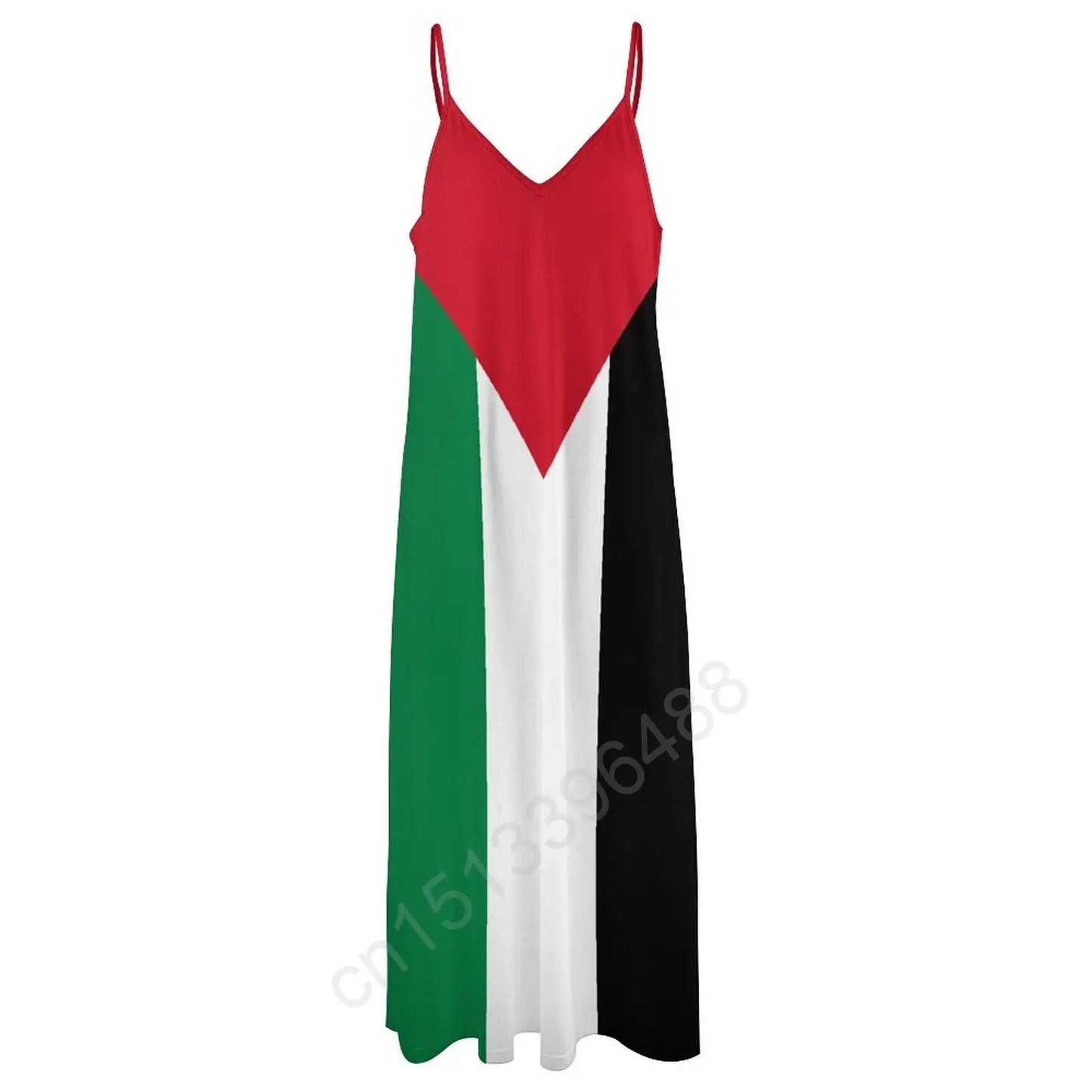 Palestine V-Neck Printed Dress