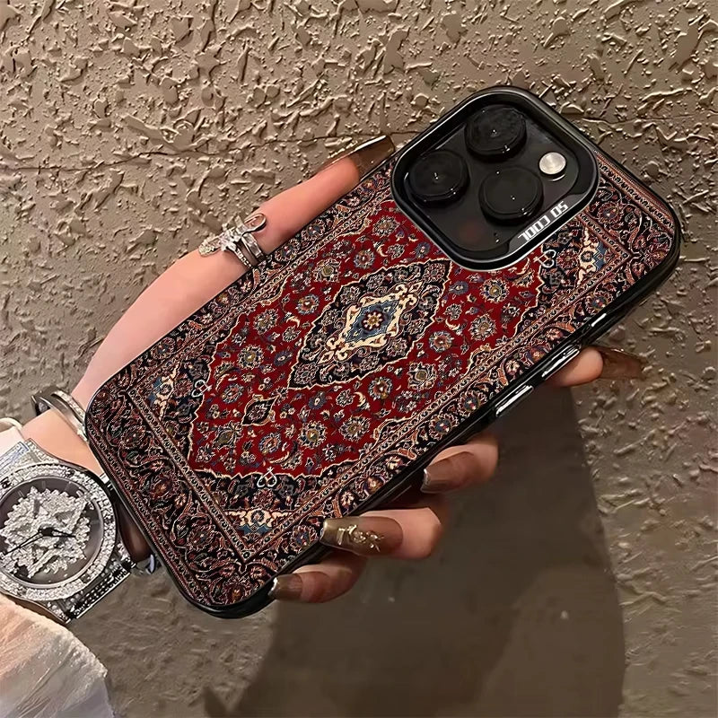 ppppppppppppppppPersian Carpet Style Popular Phone Case For iPhone 17 Air 16 15 14 13 12 11 Pro Max XS XR 15 Plus 16E 17Pro Y2k Shockproof Cover