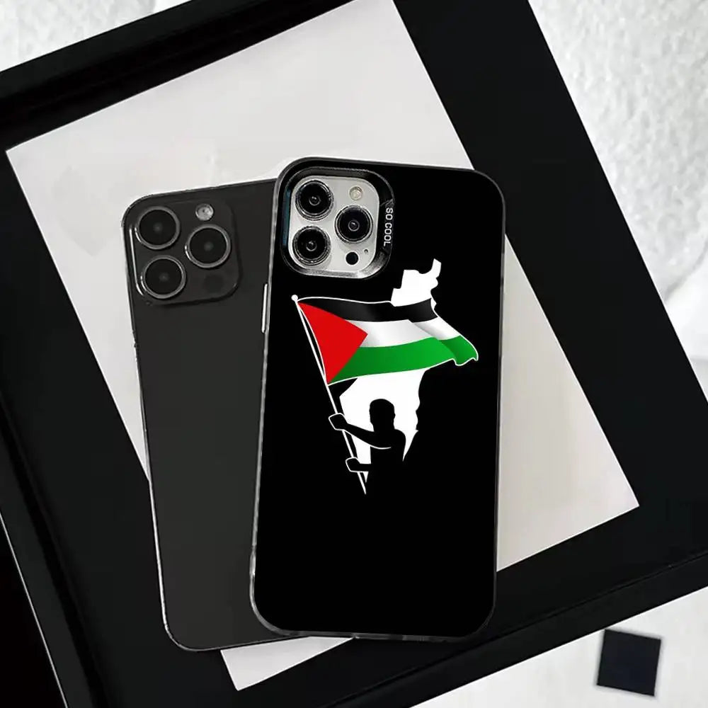 Palestine Flag MAP Phone Case For iPhoneMatte Shockproof Cover