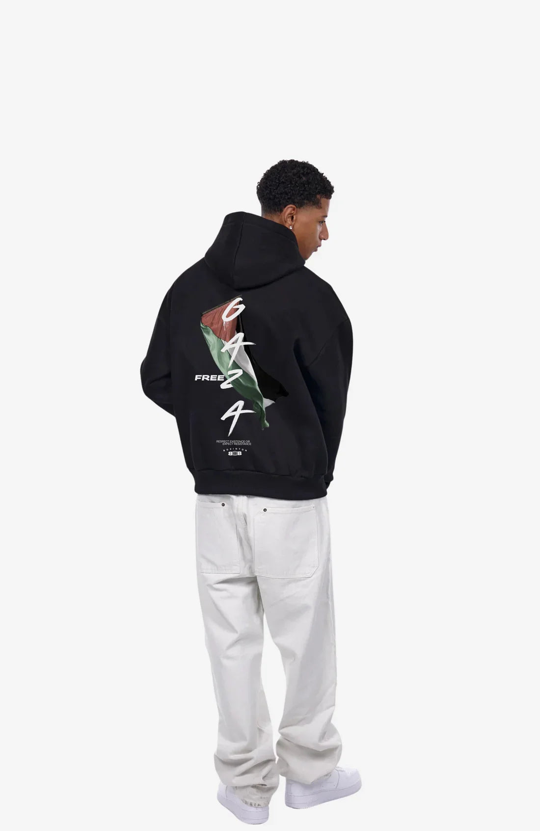 Gaza pattern hooded  extra-large size high quality