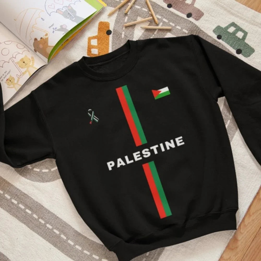 Palestine Sweatshirt Hoodie Tops Unisex  Vintage Casual Pullover