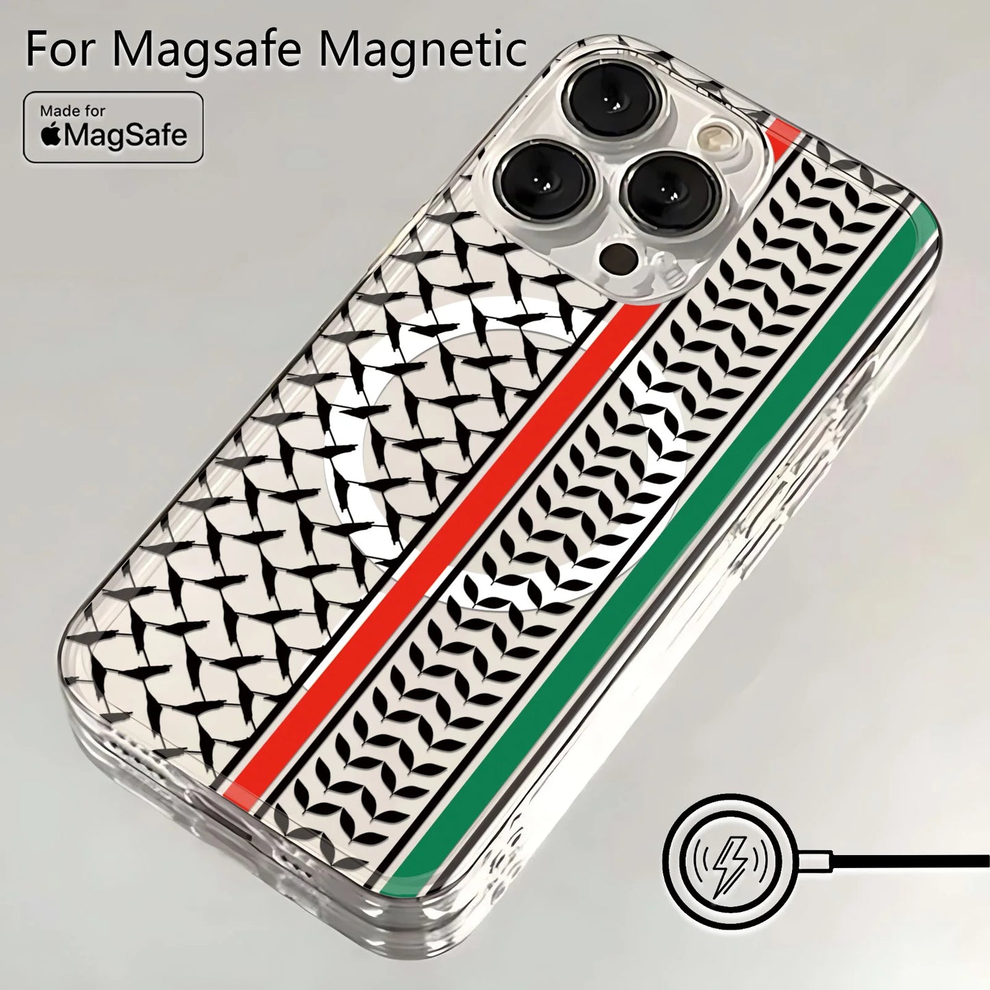 Hattah Keffiyeh Magsafe Magnetic Phone Case for iPhone Tpu Cover
