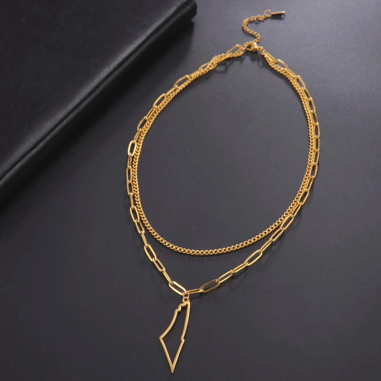 Kkjoy New Fashion Stainless Steel Necklace For Women Man Simple design Irregular Hollow Mountains Pendant Lover Jewelry Gifts