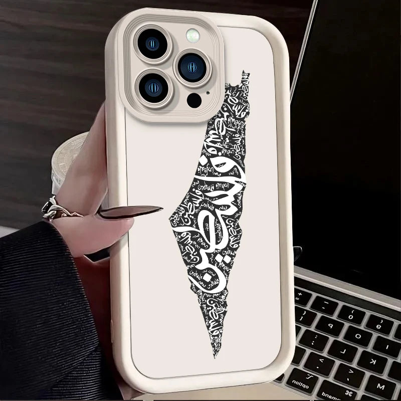 Palestine Flag Phone Case for iPhone Liquid Silicone Shockproof Cover