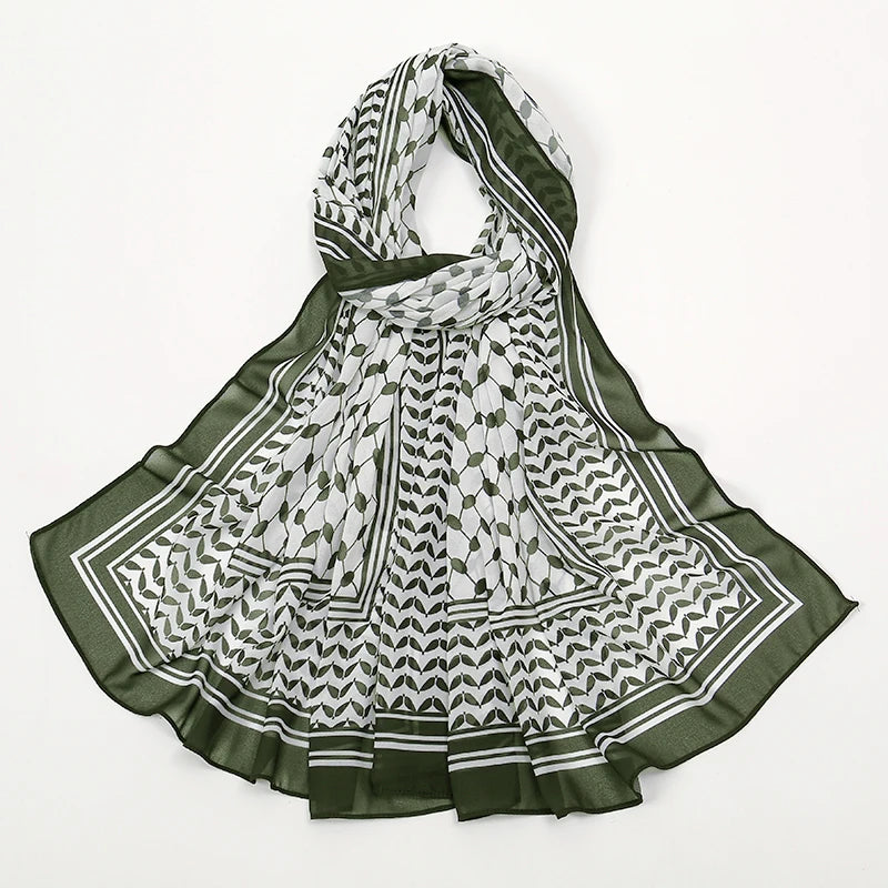 High-quality Palestinian kuffiya Chiffon Scarf